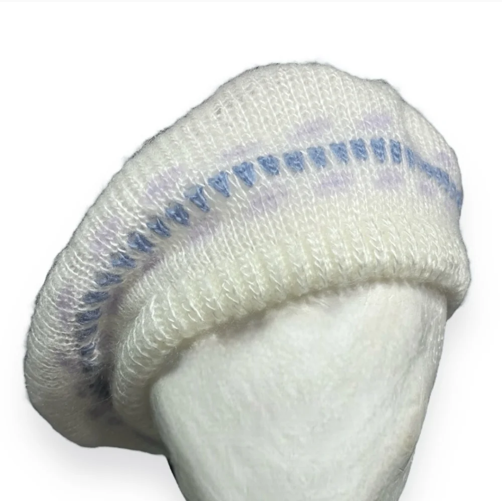 WARM COUNTRY Pastel Knit Multicolored Beret